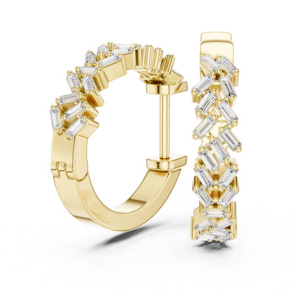 14K Rose Gold Lab-Grown Diamond Earrings for Women - Everyday Wear - Pure Carat
