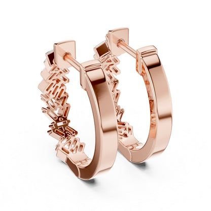14K Rose Gold Lab-Grown Diamond Earrings for Women - Everyday Wear - Pure Carat