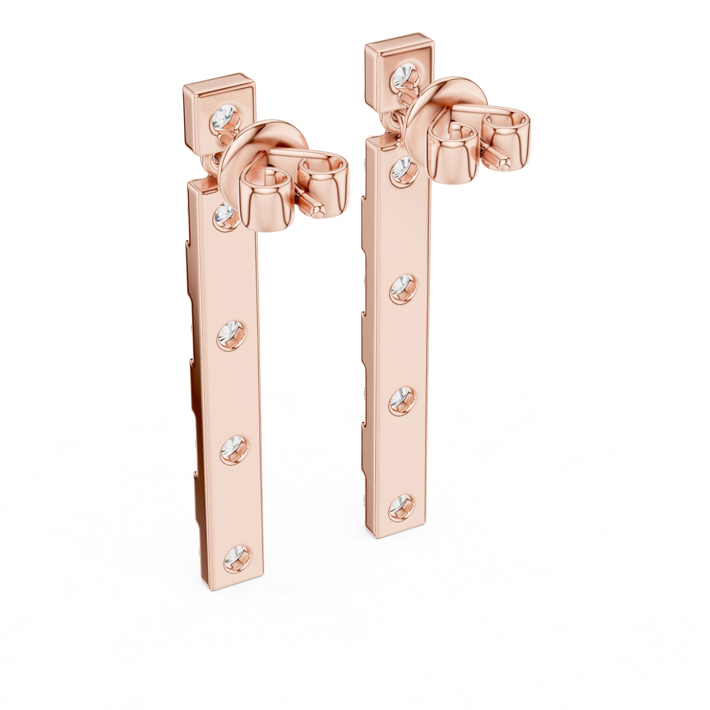 Pure Carat 14K Yellow Gold Round Diamond Earrings | Lab-Grown | Engagement Jewellery
