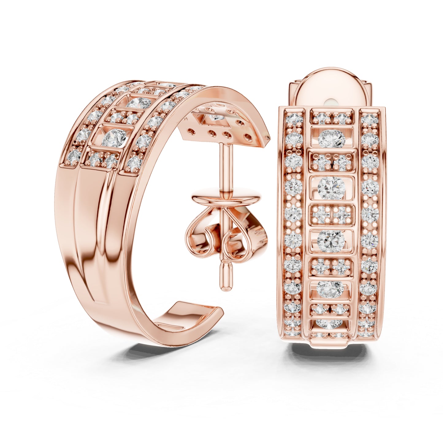 Women’s Bridal Drop Earrings in 14K Yellow Gold with Round Lab-Grown Diamonds – Pure Carat