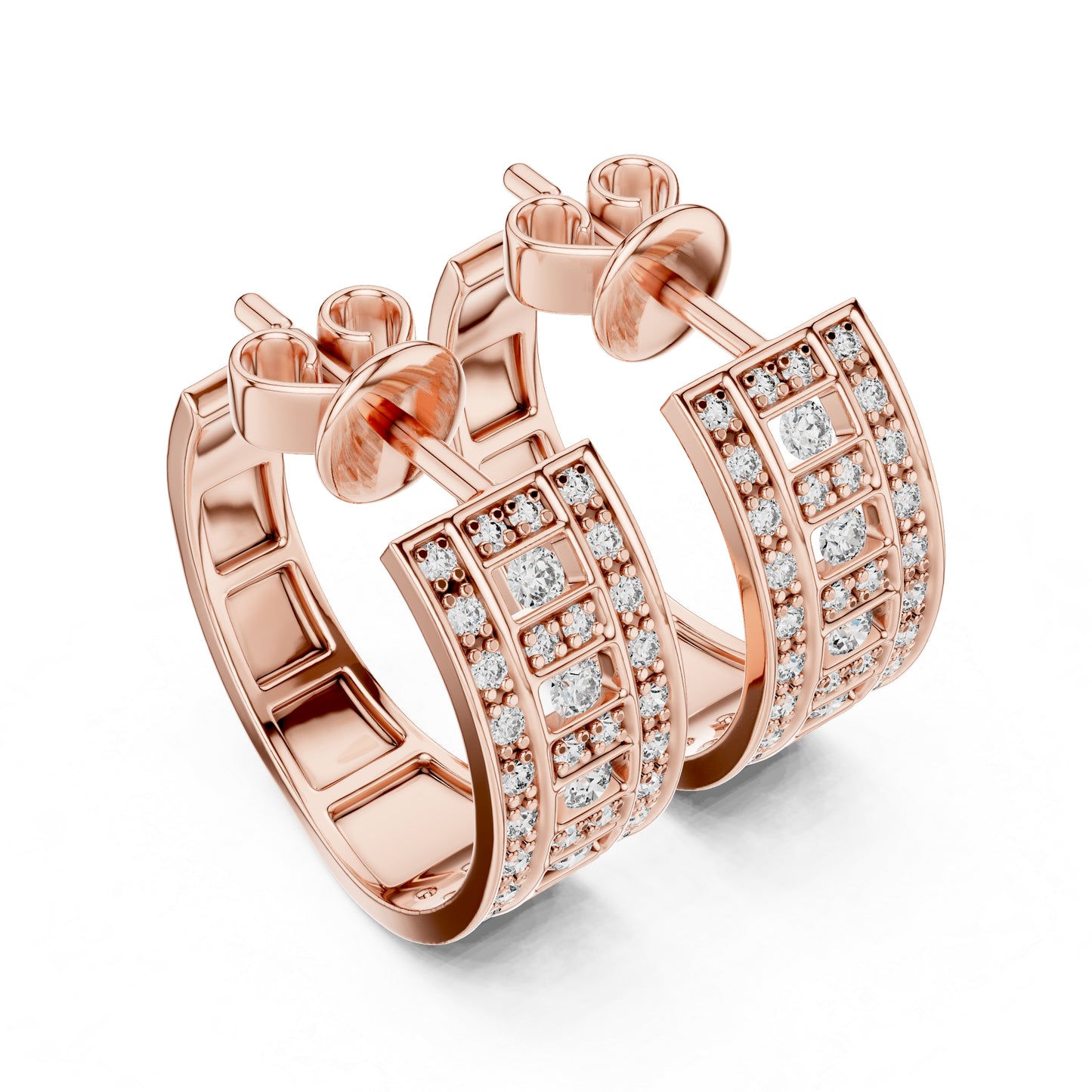 Women’s Bridal Drop Earrings in 14K Yellow Gold with Round Lab-Grown Diamonds – Pure Carat