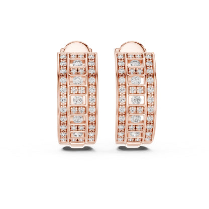 Women’s Bridal Drop Earrings in 14K Yellow Gold with Round Lab-Grown Diamonds – Pure Carat