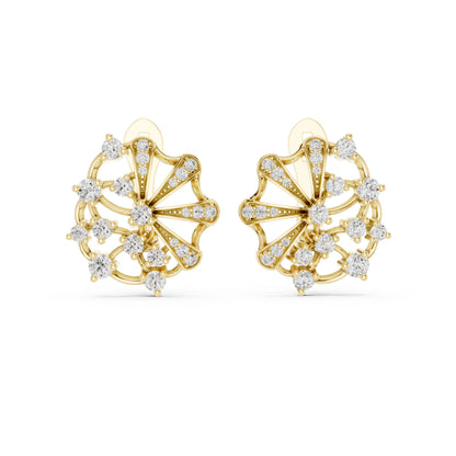 14K Rose Gold Round Lab-Grown Diamond Anniversary Earrings for Women - Pure Carat