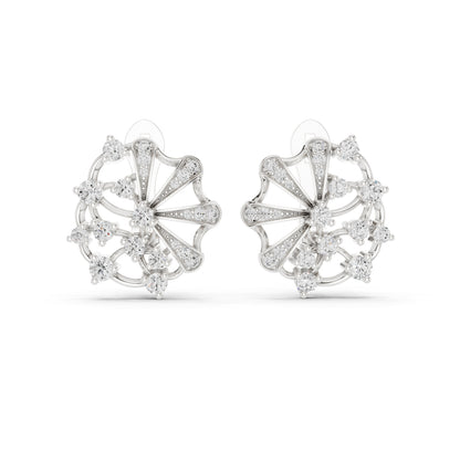 14K Rose Gold Round Lab-Grown Diamond Anniversary Earrings for Women - Pure Carat