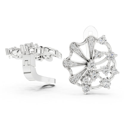 14K Rose Gold Round Lab-Grown Diamond Anniversary Earrings for Women - Pure Carat