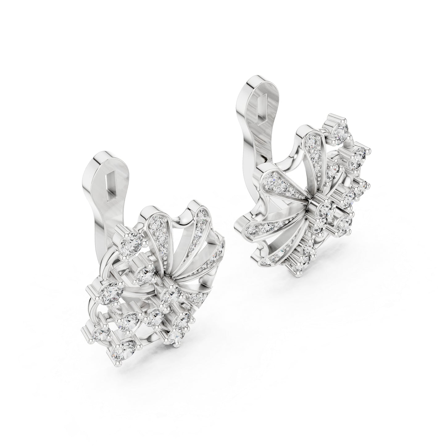 14K Rose Gold Round Lab-Grown Diamond Anniversary Earrings for Women - Pure Carat