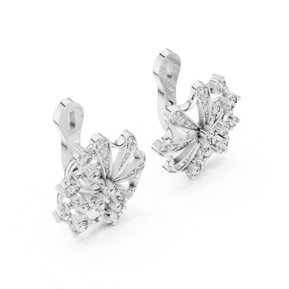 14K Rose Gold Round Lab-Grown Diamond Anniversary Earrings for Women - Pure Carat