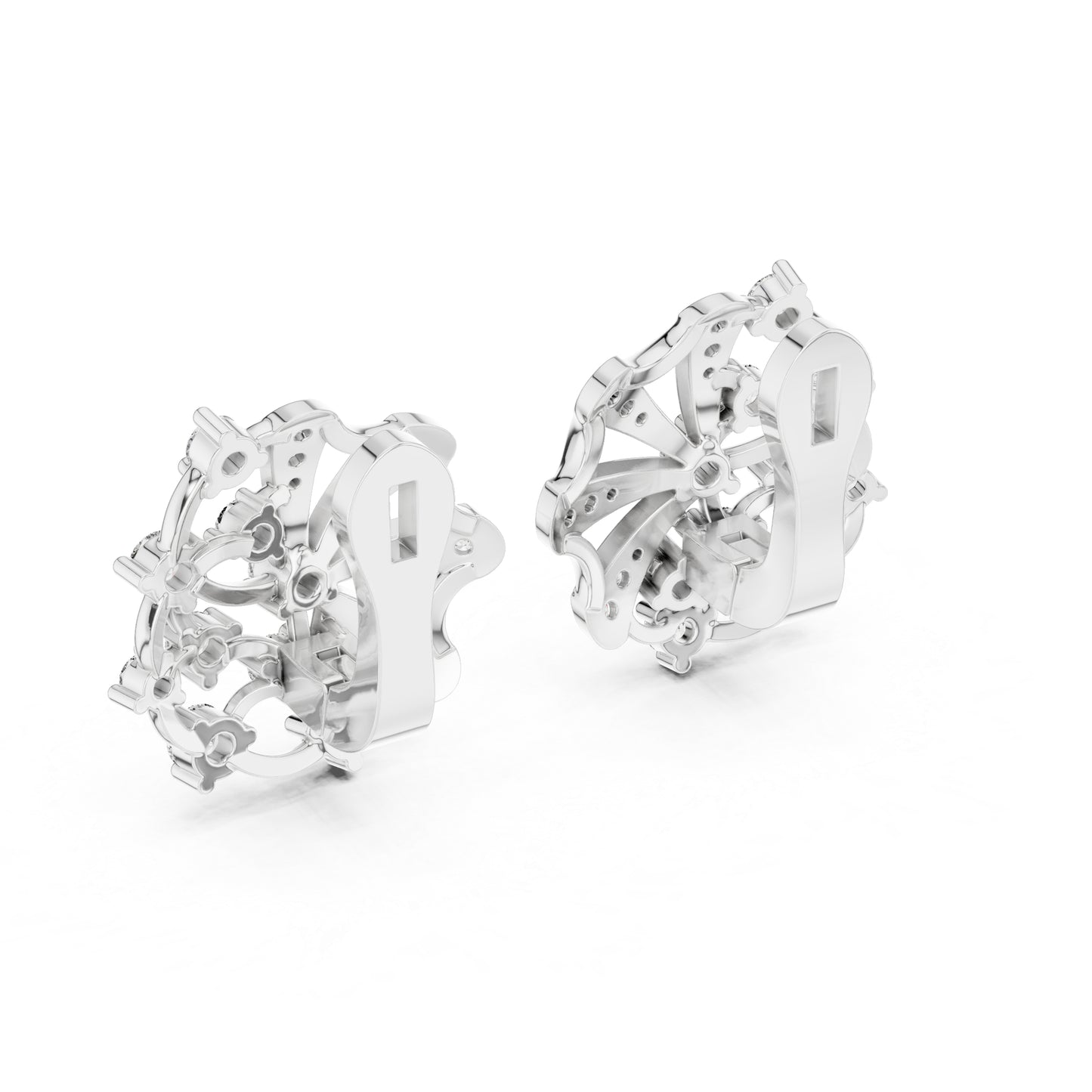 14K Rose Gold Round Lab-Grown Diamond Anniversary Earrings for Women - Pure Carat