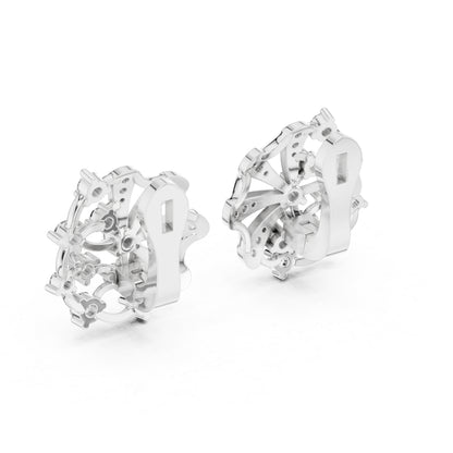 14K Rose Gold Round Lab-Grown Diamond Anniversary Earrings for Women - Pure Carat
