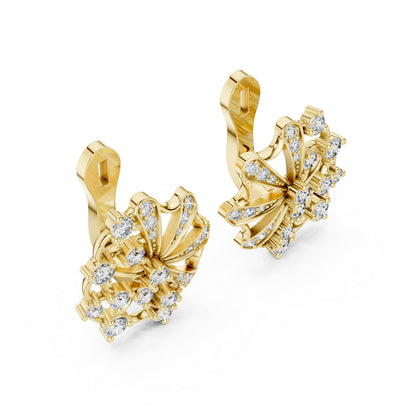 14K Rose Gold Round Lab-Grown Diamond Anniversary Earrings for Women - Pure Carat