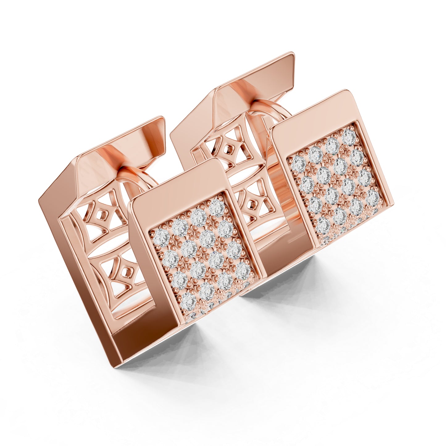 18K Yellow Gold Round Lab-Grown Diamond Wedding Earrings for Women - Pure Carat