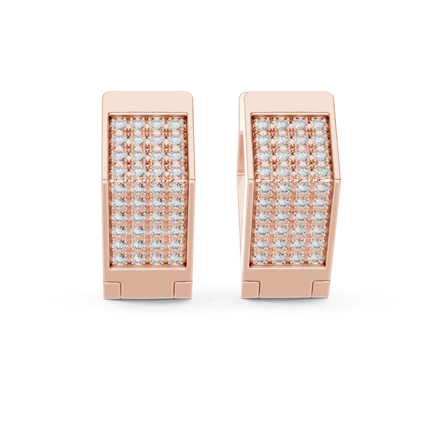 18K Yellow Gold Round Lab-Grown Diamond Wedding Earrings for Women - Pure Carat