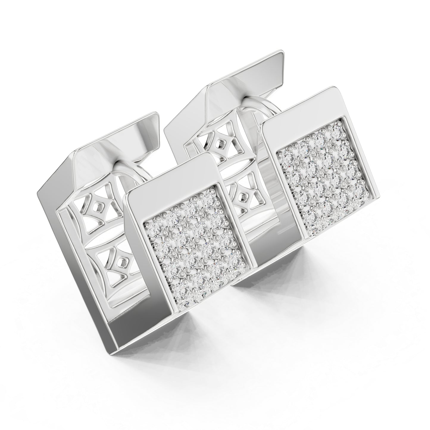 18K Yellow Gold Round Lab-Grown Diamond Wedding Earrings for Women - Pure Carat