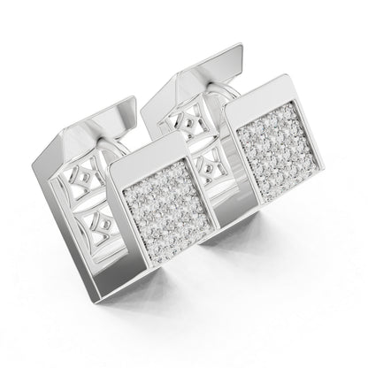 18K Yellow Gold Round Lab-Grown Diamond Wedding Earrings for Women - Pure Carat