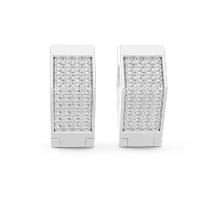 18K Yellow Gold Round Lab-Grown Diamond Wedding Earrings for Women - Pure Carat
