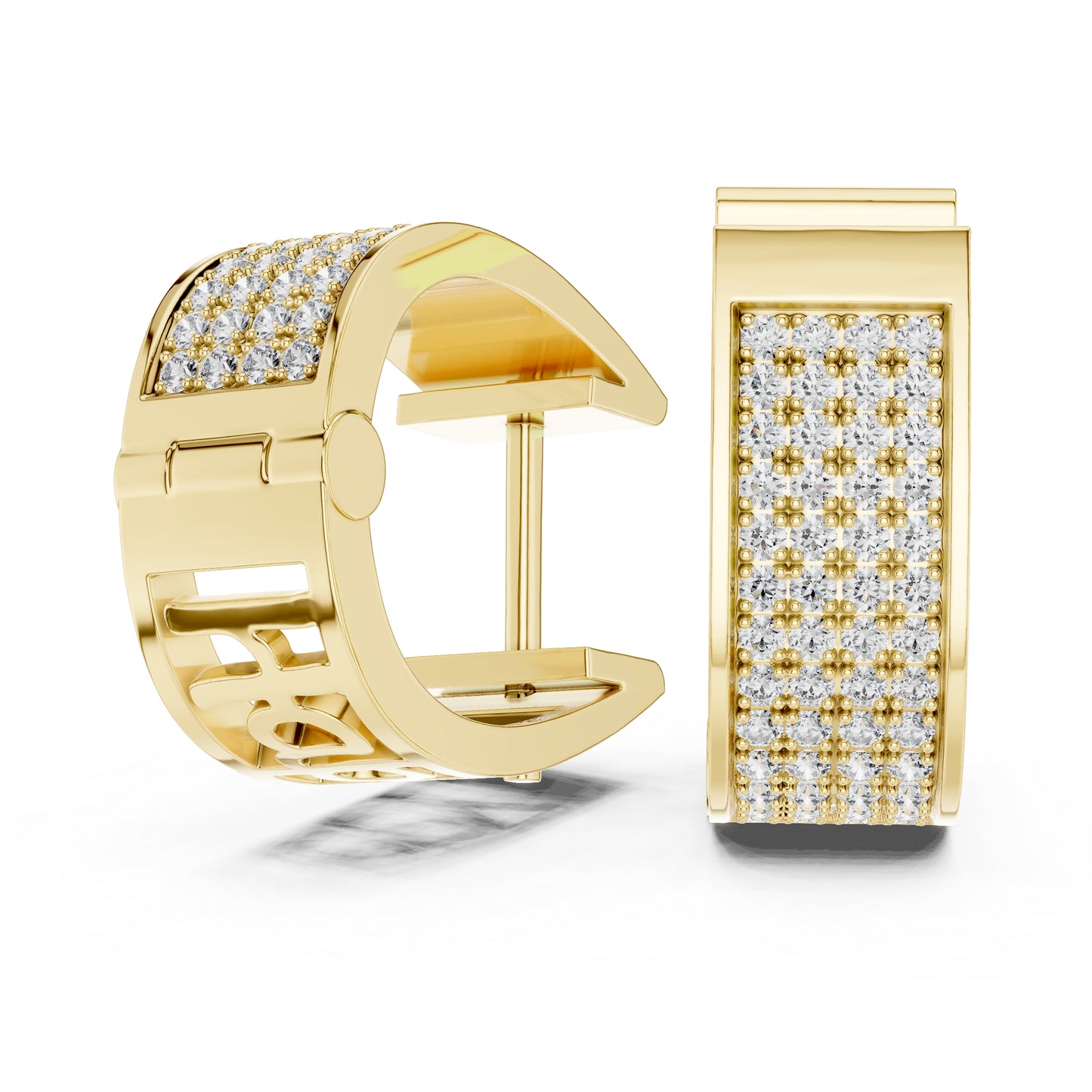 Women’s Office Wear Earrings in 14K White Gold with Round Lab-Grown Diamonds - Pure Carat