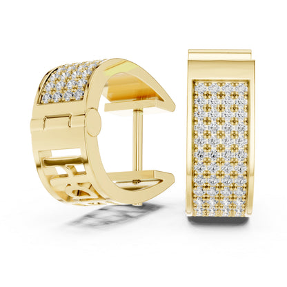 Women’s Office Wear Earrings in 14K White Gold with Round Lab-Grown Diamonds - Pure Carat