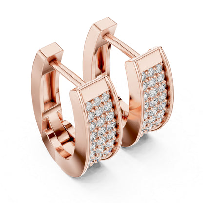 14K Yellow Gold Bridal Drop Earrings with Round Lab-Grown Diamonds - Pure Carat