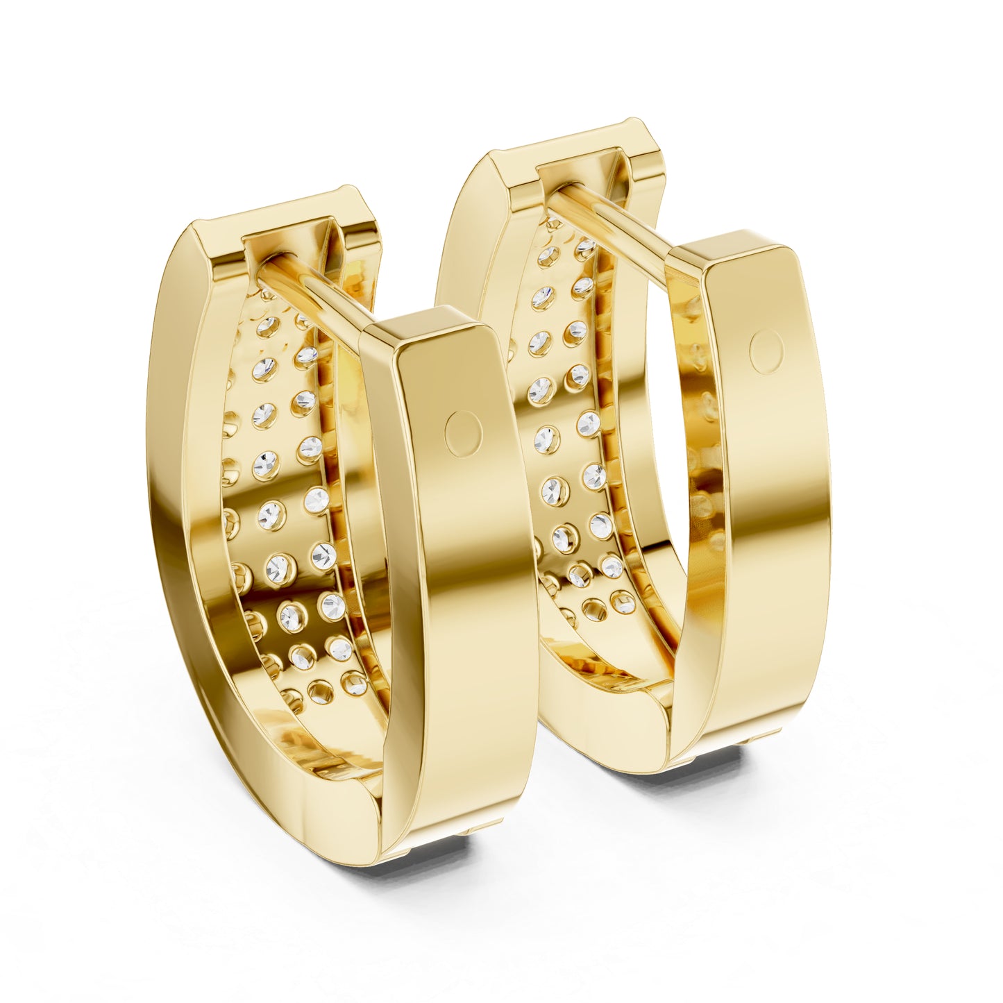 14K Yellow Gold Bridal Drop Earrings with Round Lab-Grown Diamonds - Pure Carat