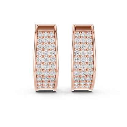 14K Yellow Gold Bridal Drop Earrings with Round Lab-Grown Diamonds - Pure Carat