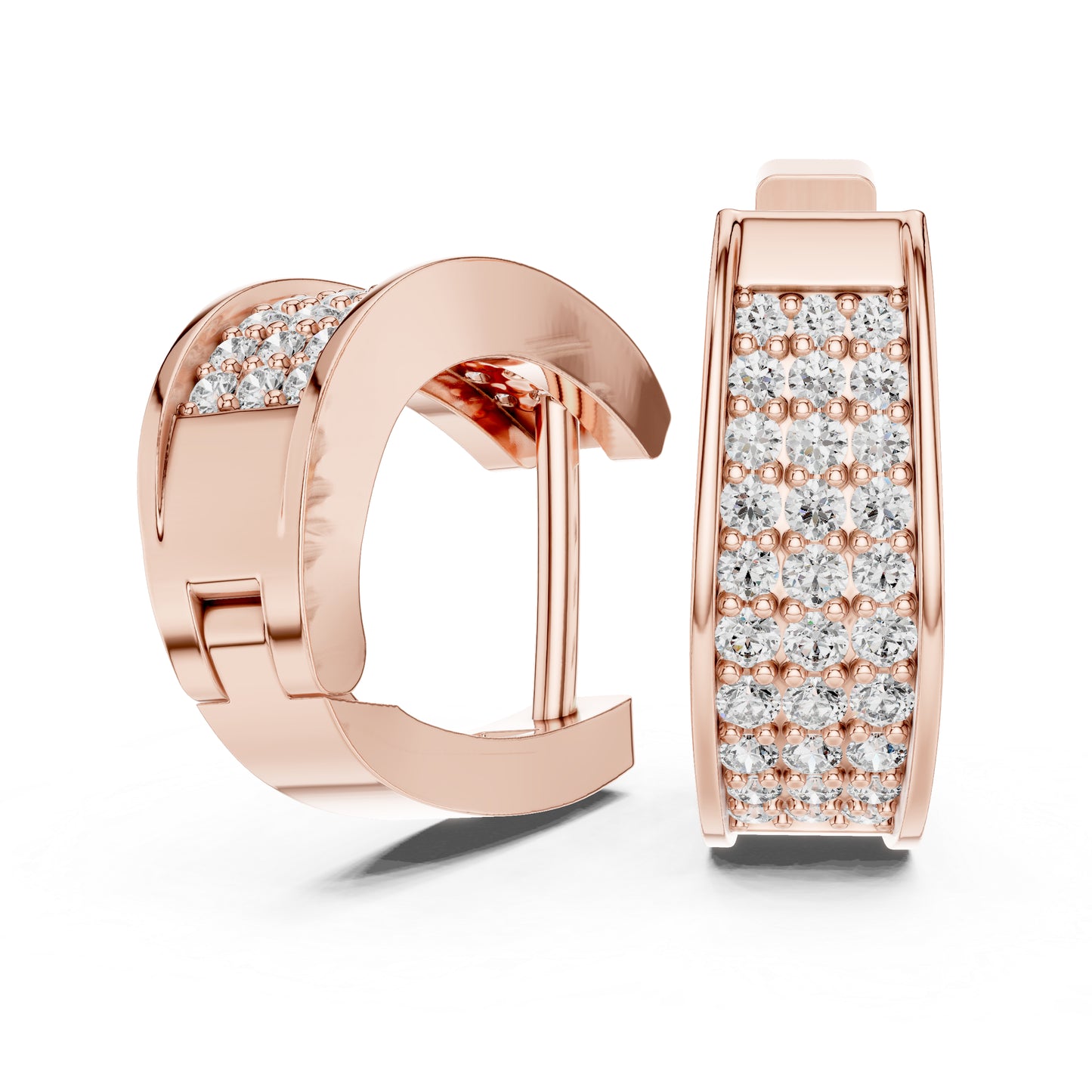 14K Yellow Gold Bridal Drop Earrings with Round Lab-Grown Diamonds - Pure Carat