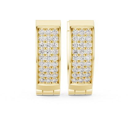 18K White Gold Round Cut Diamond Earrings for Women - Wedding Jewellery - Pure Carat
