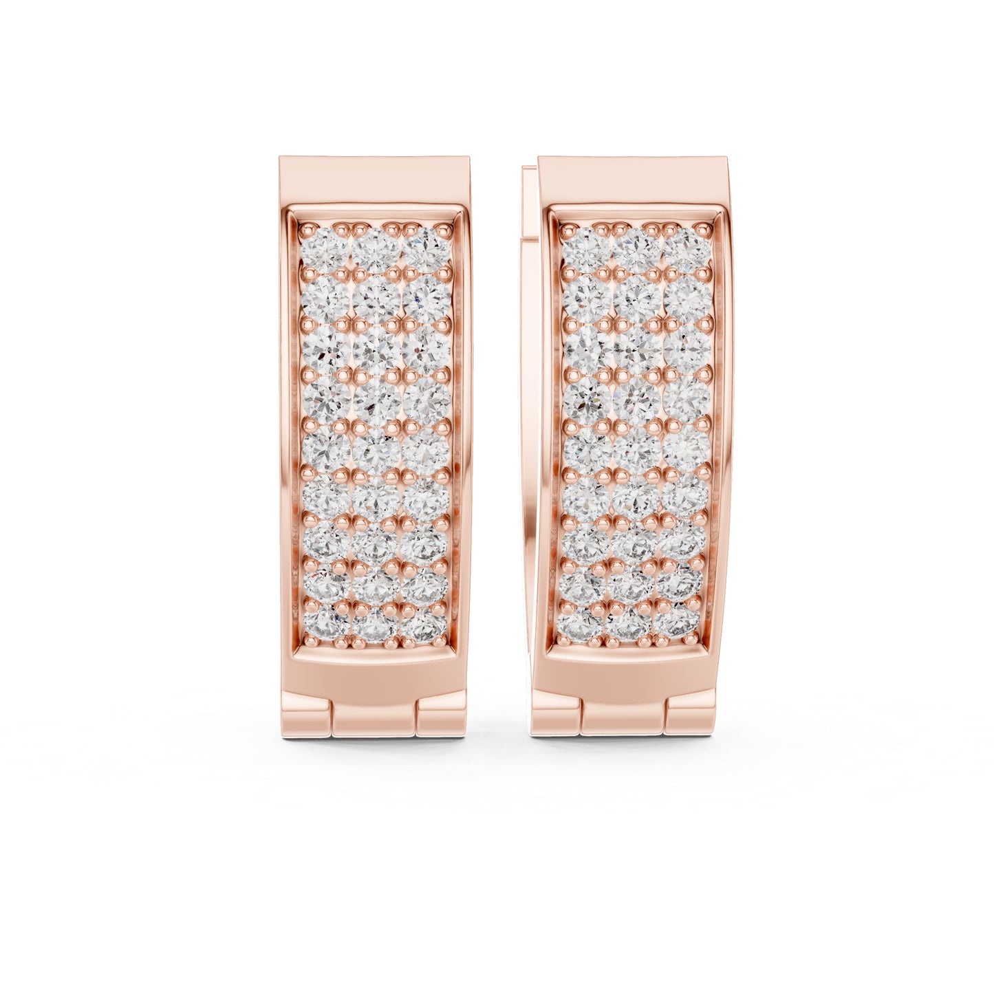18K White Gold Round Cut Diamond Earrings for Women - Wedding Jewellery - Pure Carat