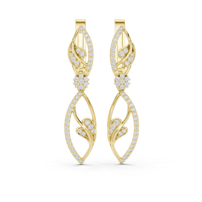Pure Carat 14K Rose Gold Round Cut Lab-Grown Diamond Earrings for Women – Collection
