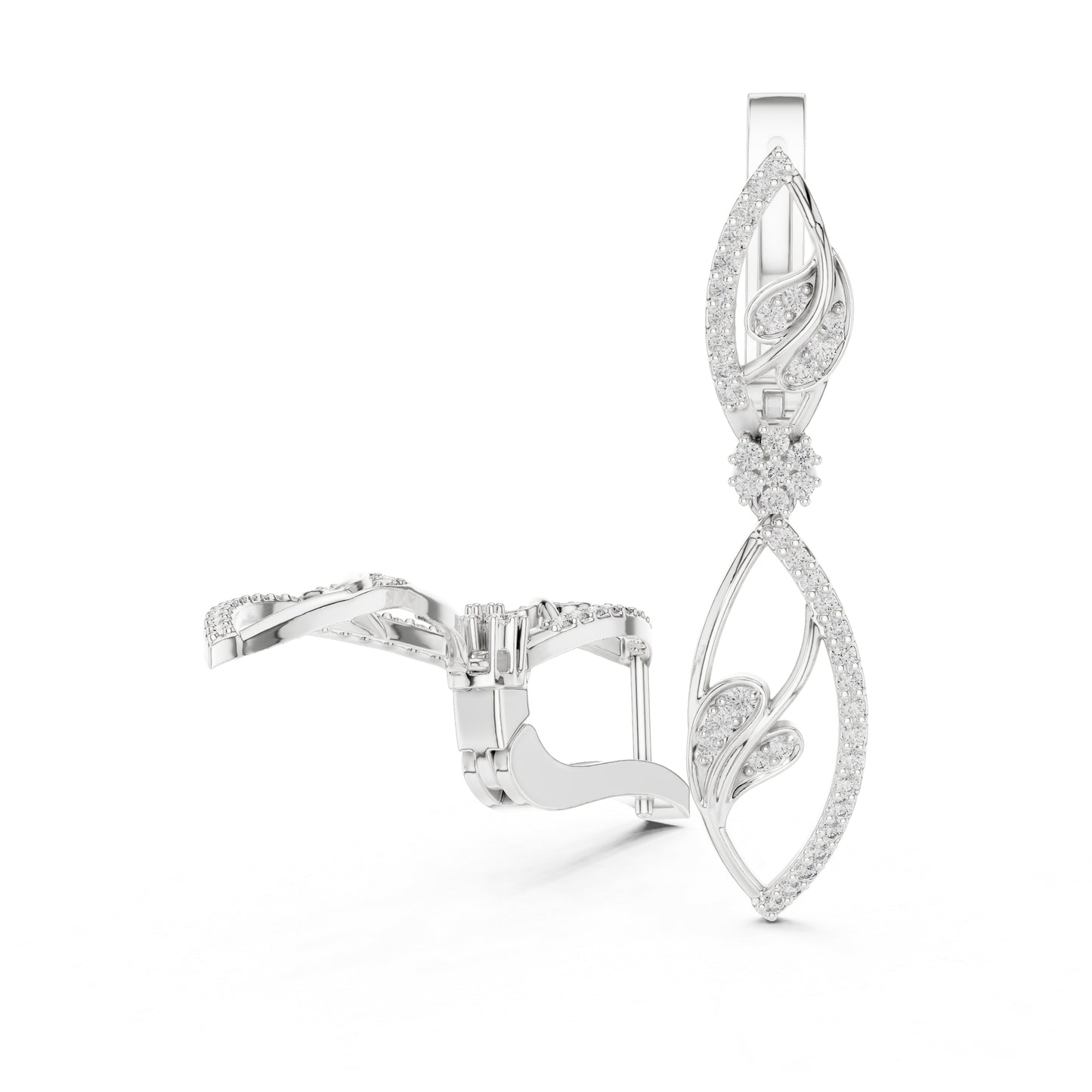 Pure Carat 14K Rose Gold Round Cut Lab-Grown Diamond Earrings for Women – Collection