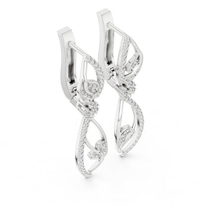 Pure Carat 14K Rose Gold Round Cut Lab-Grown Diamond Earrings for Women – Collection