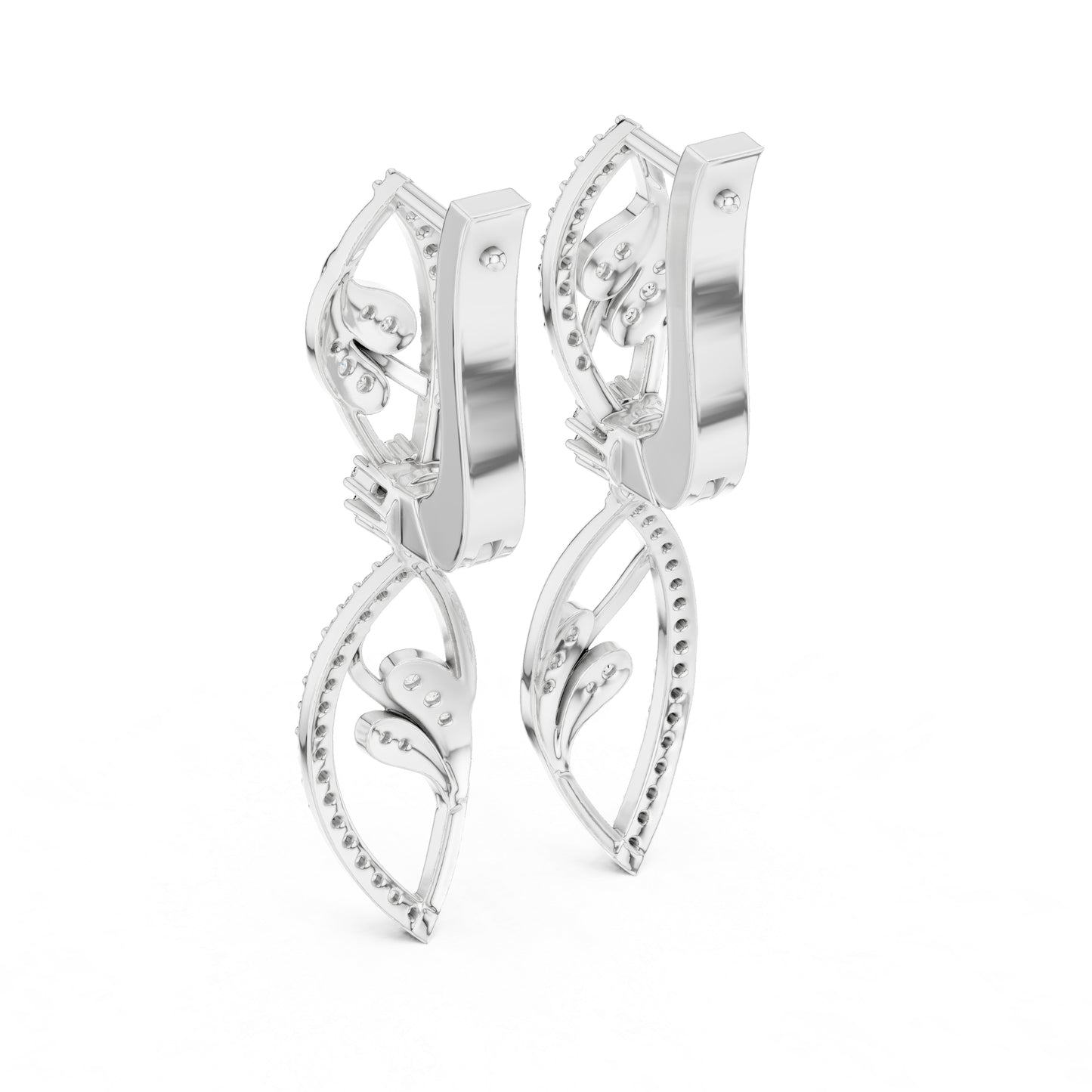 Pure Carat 14K Rose Gold Round Cut Lab-Grown Diamond Earrings for Women – Collection
