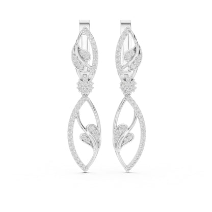 Pure Carat 14K Rose Gold Round Cut Lab-Grown Diamond Earrings for Women – Collection