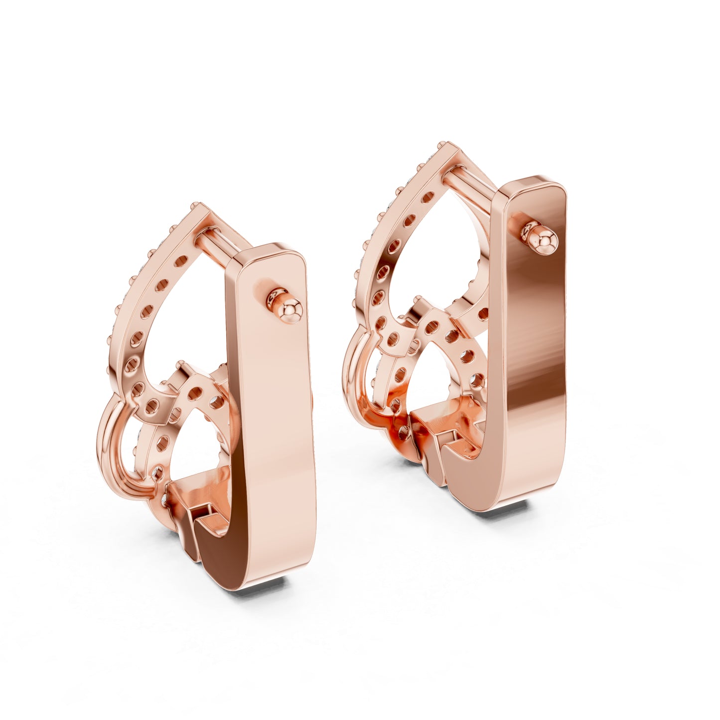 Women’s Engagement Earrings in 18K Yellow Gold with Round Lab-Grown Diamonds | Pure Carat
