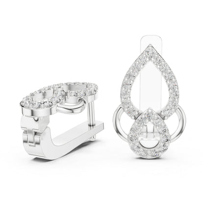 Women’s Engagement Earrings in 18K Yellow Gold with Round Lab-Grown Diamonds | Pure Carat