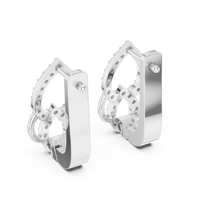 Women’s Engagement Earrings in 18K Yellow Gold with Round Lab-Grown Diamonds | Pure Carat