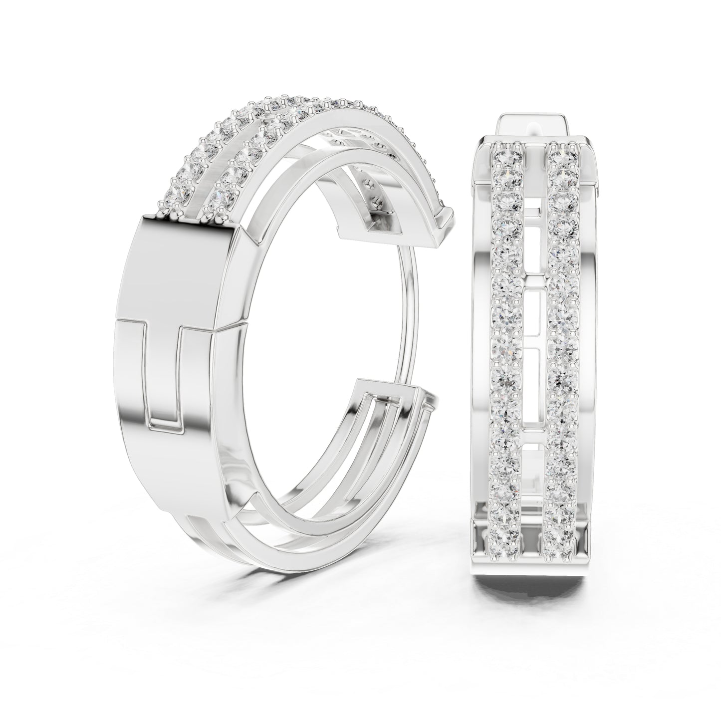 Women’s Bridal Earrings in 14K Yellow Gold with Round Lab-Grown Diamonds | Pure Carat