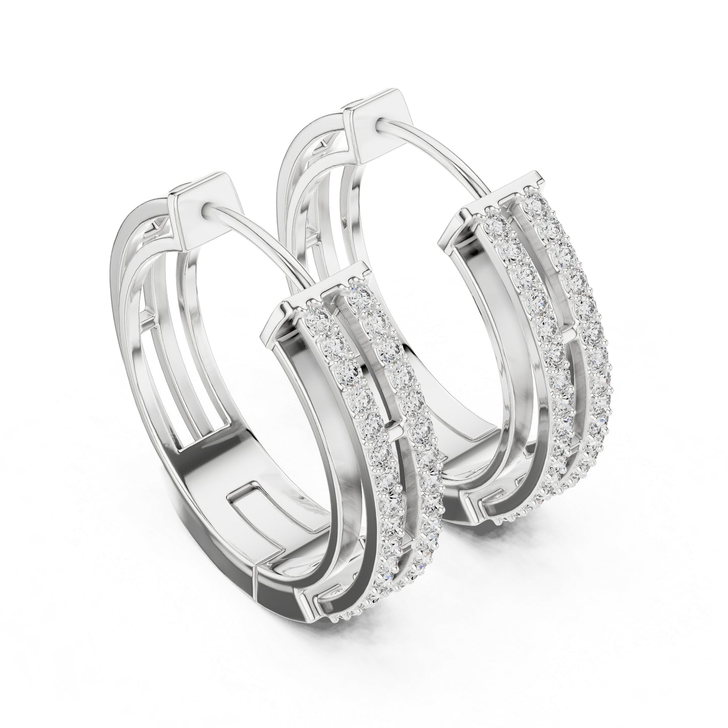 Women’s Bridal Earrings in 14K Yellow Gold with Round Lab-Grown Diamonds | Pure Carat