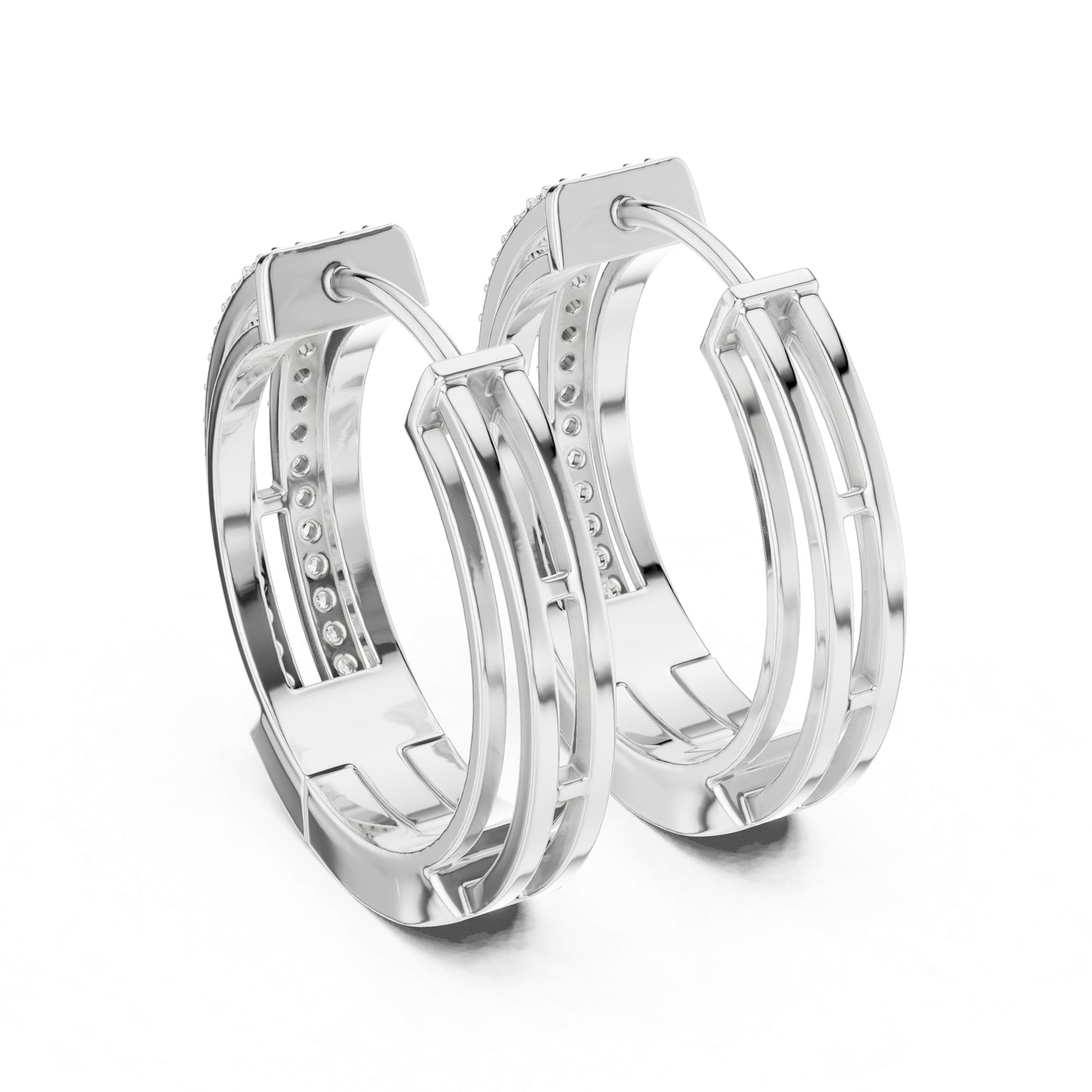 Women’s Bridal Earrings in 14K Yellow Gold with Round Lab-Grown Diamonds | Pure Carat