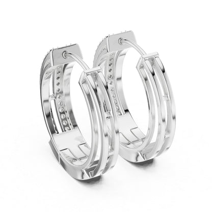 Women’s Bridal Earrings in 14K Yellow Gold with Round Lab-Grown Diamonds | Pure Carat