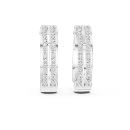 Women’s Bridal Earrings in 14K Yellow Gold with Round Lab-Grown Diamonds | Pure Carat