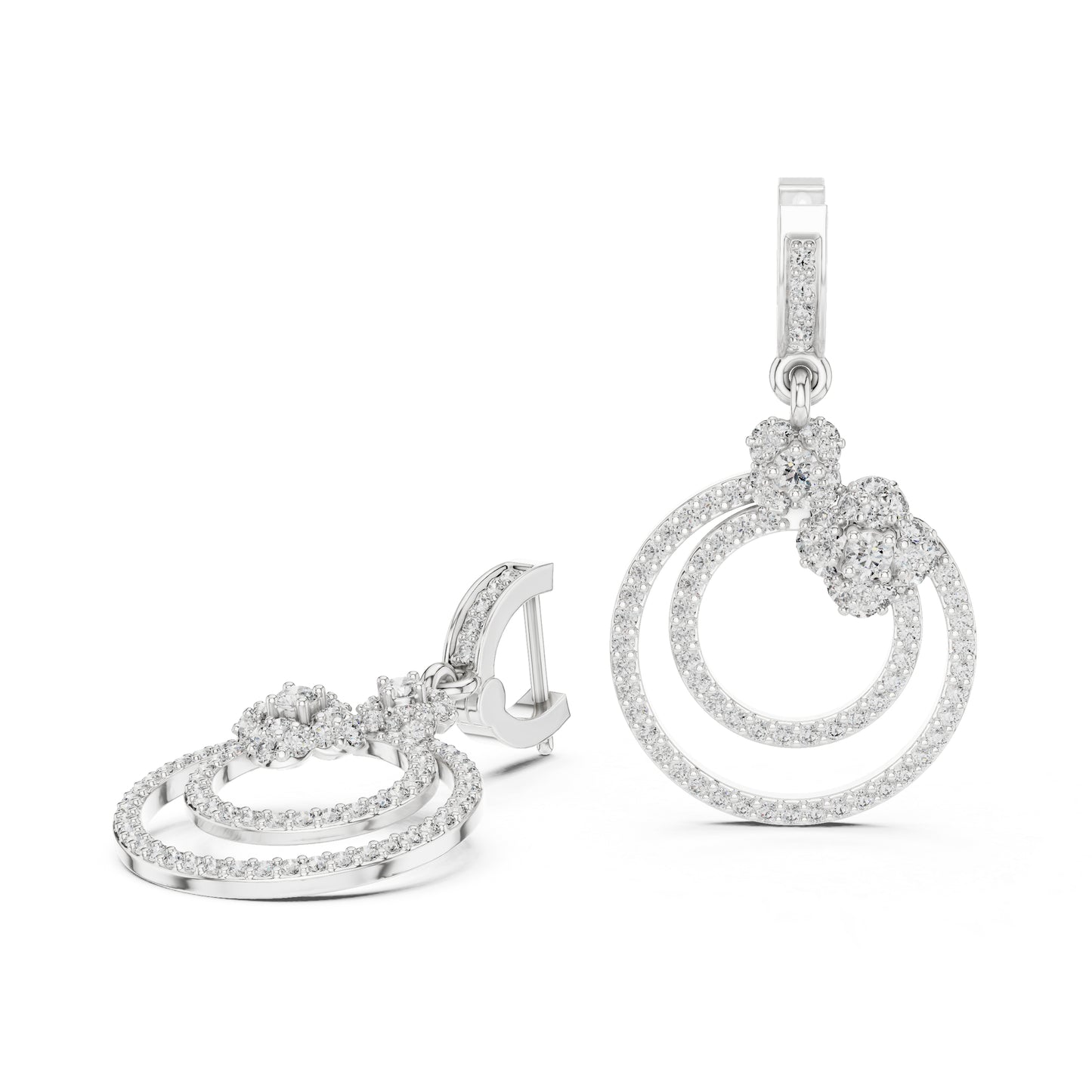 14K Rose Gold Round Lab-Grown Diamond Earrings for Women | Party Wear | Pure Carat