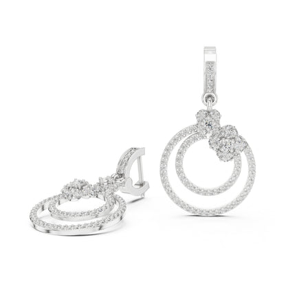 14K Rose Gold Round Lab-Grown Diamond Earrings for Women | Party Wear | Pure Carat