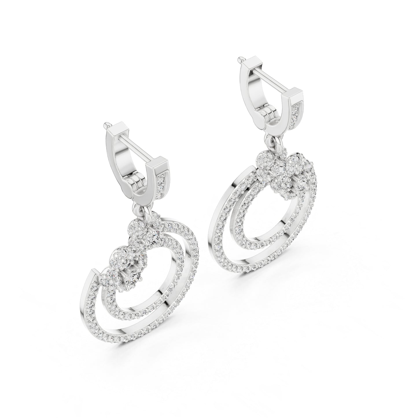 14K Rose Gold Round Lab-Grown Diamond Earrings for Women | Party Wear | Pure Carat