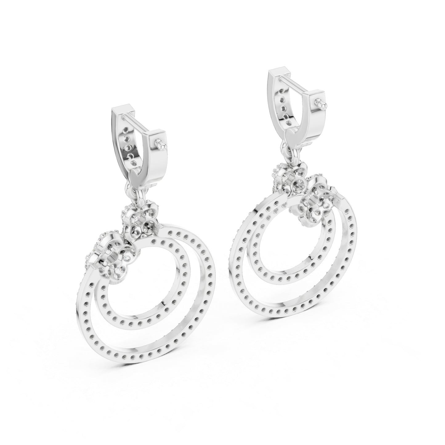14K Rose Gold Round Lab-Grown Diamond Earrings for Women | Party Wear | Pure Carat