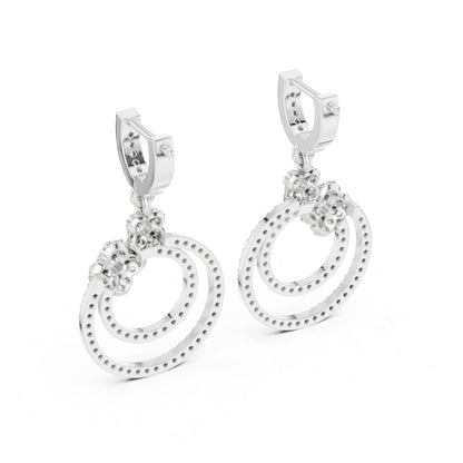 14K Rose Gold Round Lab-Grown Diamond Earrings for Women | Party Wear | Pure Carat