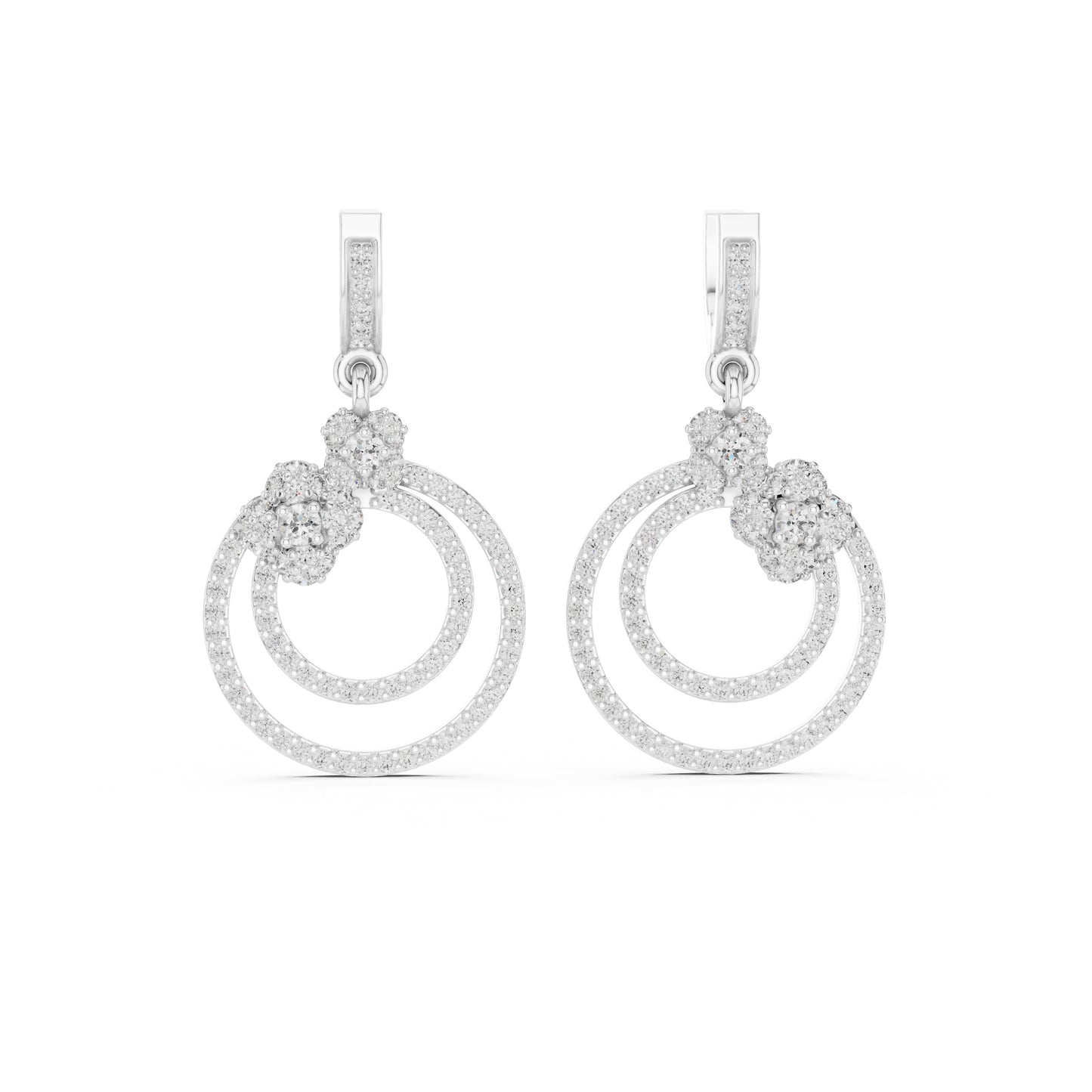 14K Rose Gold Round Lab-Grown Diamond Earrings for Women | Party Wear | Pure Carat