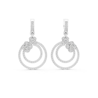 14K Rose Gold Round Lab-Grown Diamond Earrings for Women | Party Wear | Pure Carat