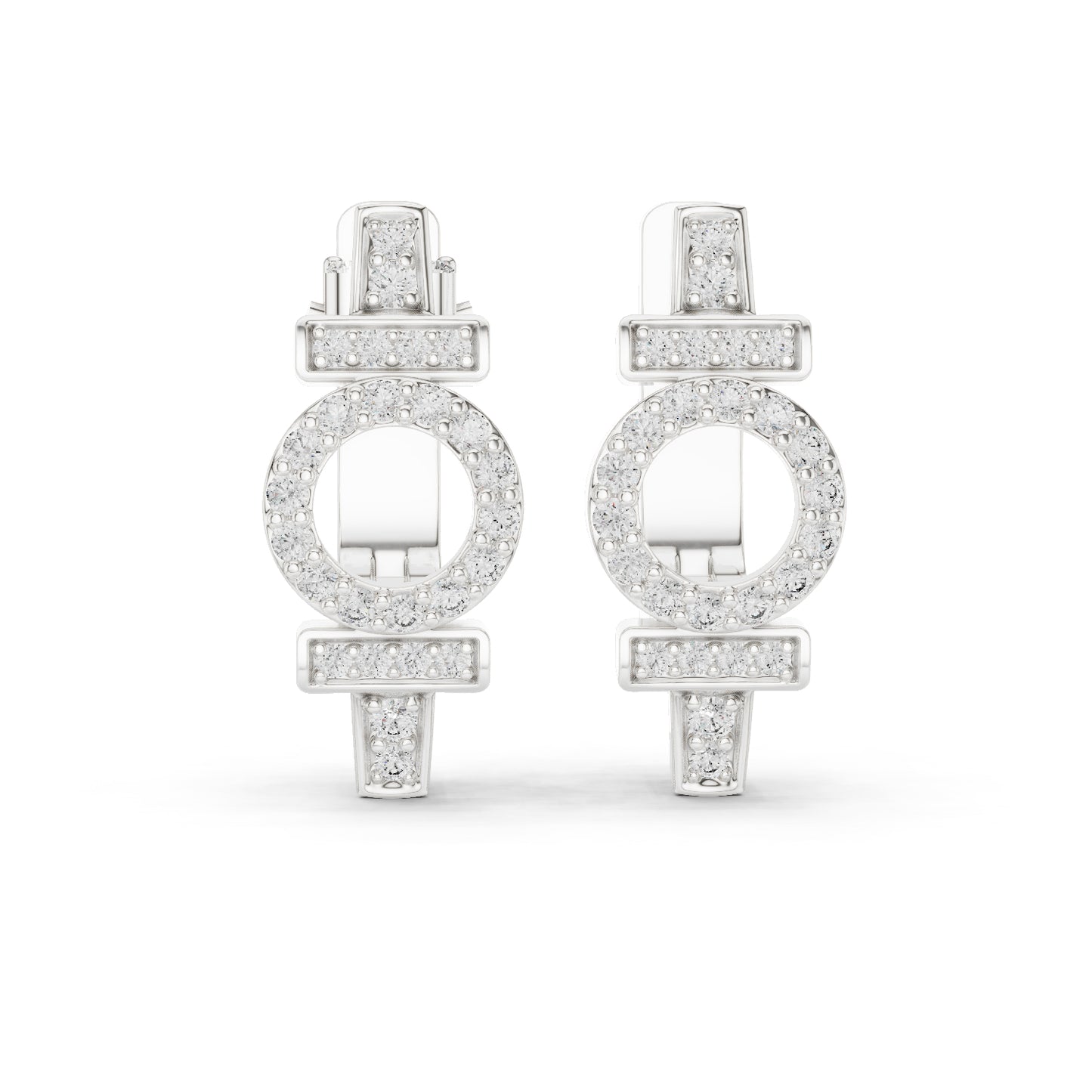 18K Yellow Gold Drop Earrings with Round Lab-Grown Diamonds for Women | Pure Carat