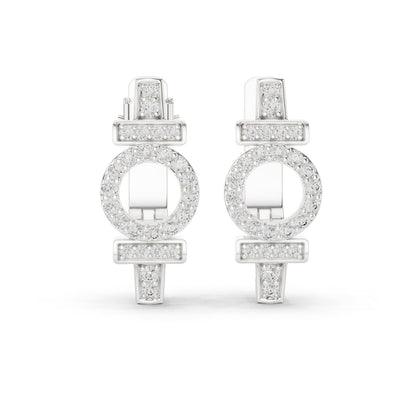 18K Yellow Gold Drop Earrings with Round Lab-Grown Diamonds for Women | Pure Carat
