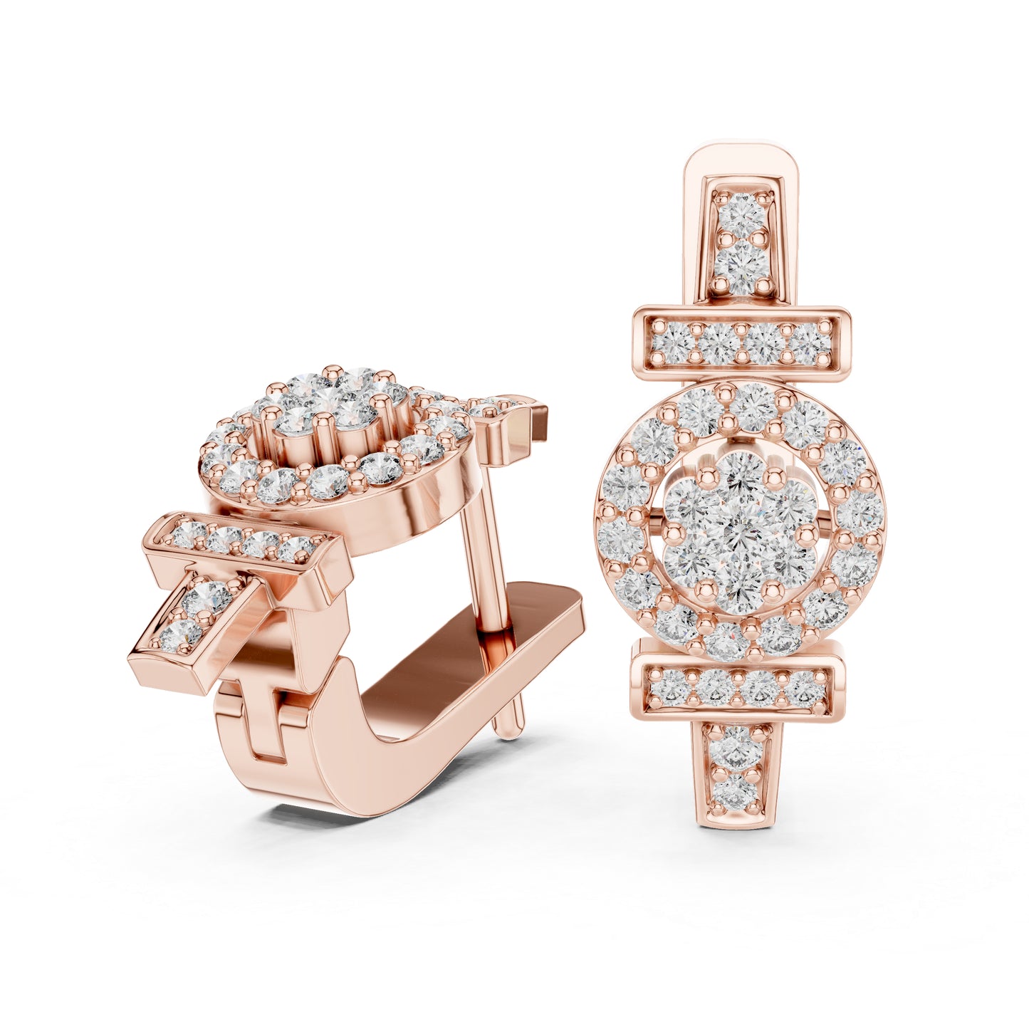 18K Yellow Gold Drop Earrings with Round Lab-Grown Diamonds for Women | Pure Carat